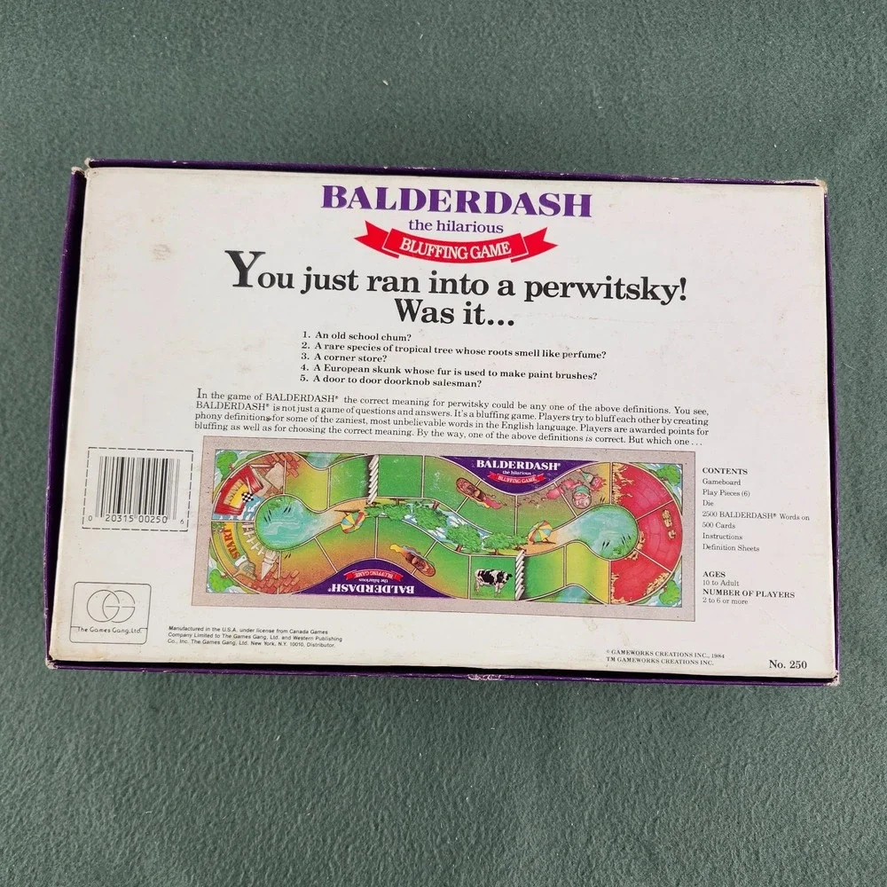 Balderdash Board Game  - 1984 - The Hilarious Bluffing Game - Complete